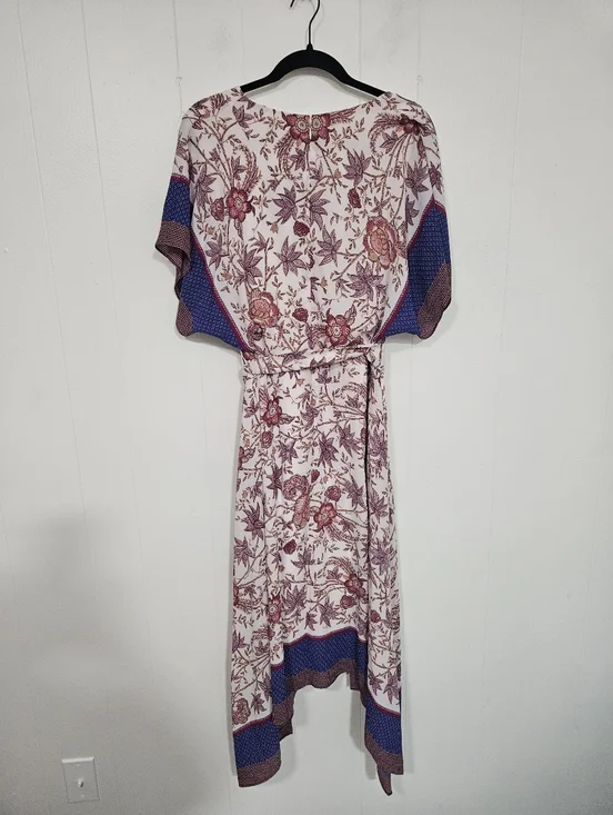 Nwt Lauren Ralph Lauren Floral V-Neck Handkerchief Hem - Picture 5 of 8